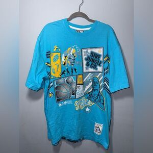VTG 5ive Jungle Men’s blue Y2K Baggy Basketball Streetwear Tee Shirt size XL EUC